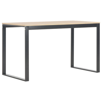 Scrivania per Computer Nera e Rovere 120x60x70 cm