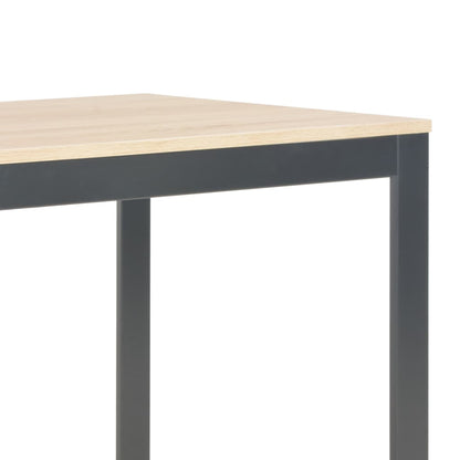 Scrivania per Computer Nera e Rovere 120x60x70 cm