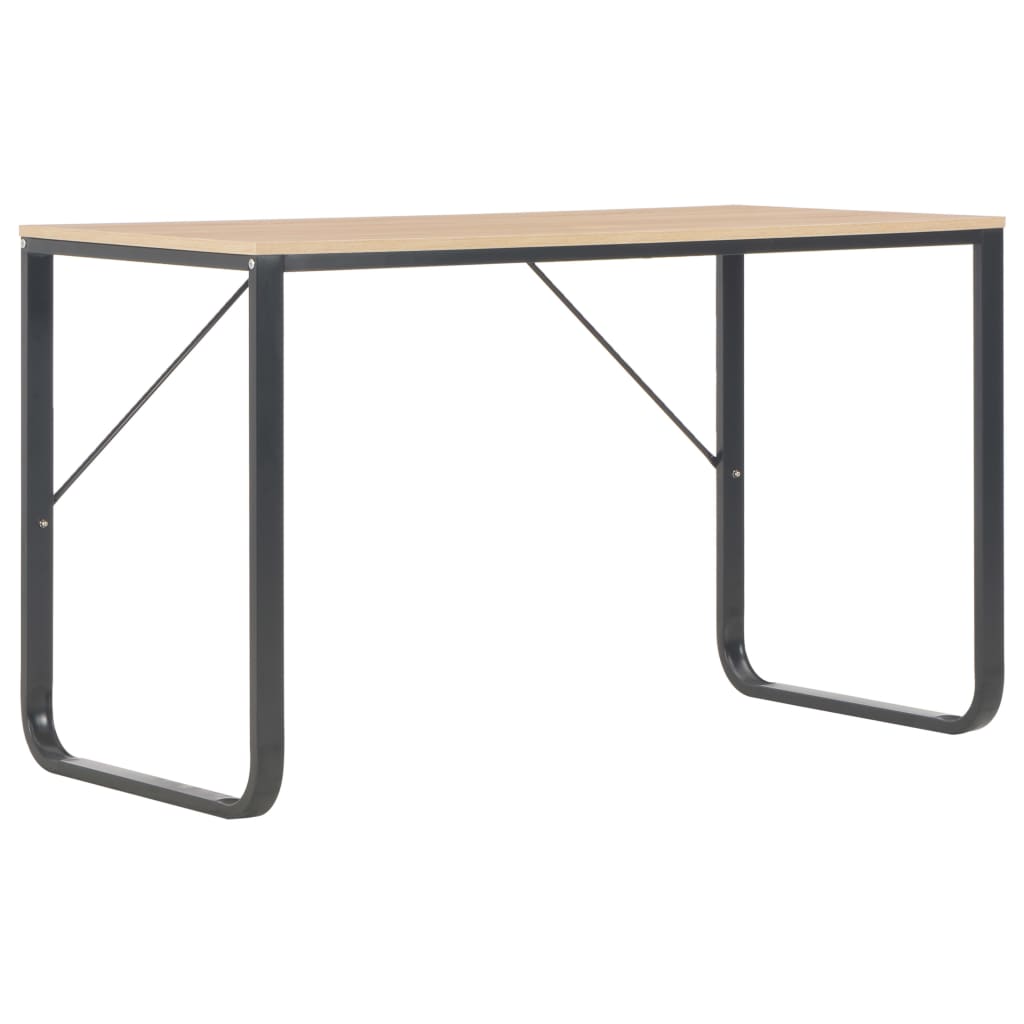 Scrivania per Computer Nera e Rovere 120x60x73 cm