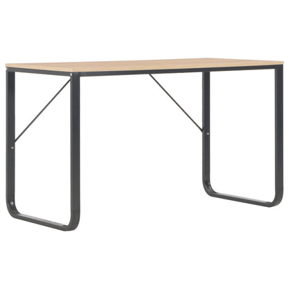 Scrivania per Computer Nera e Rovere 120x60x73 cm