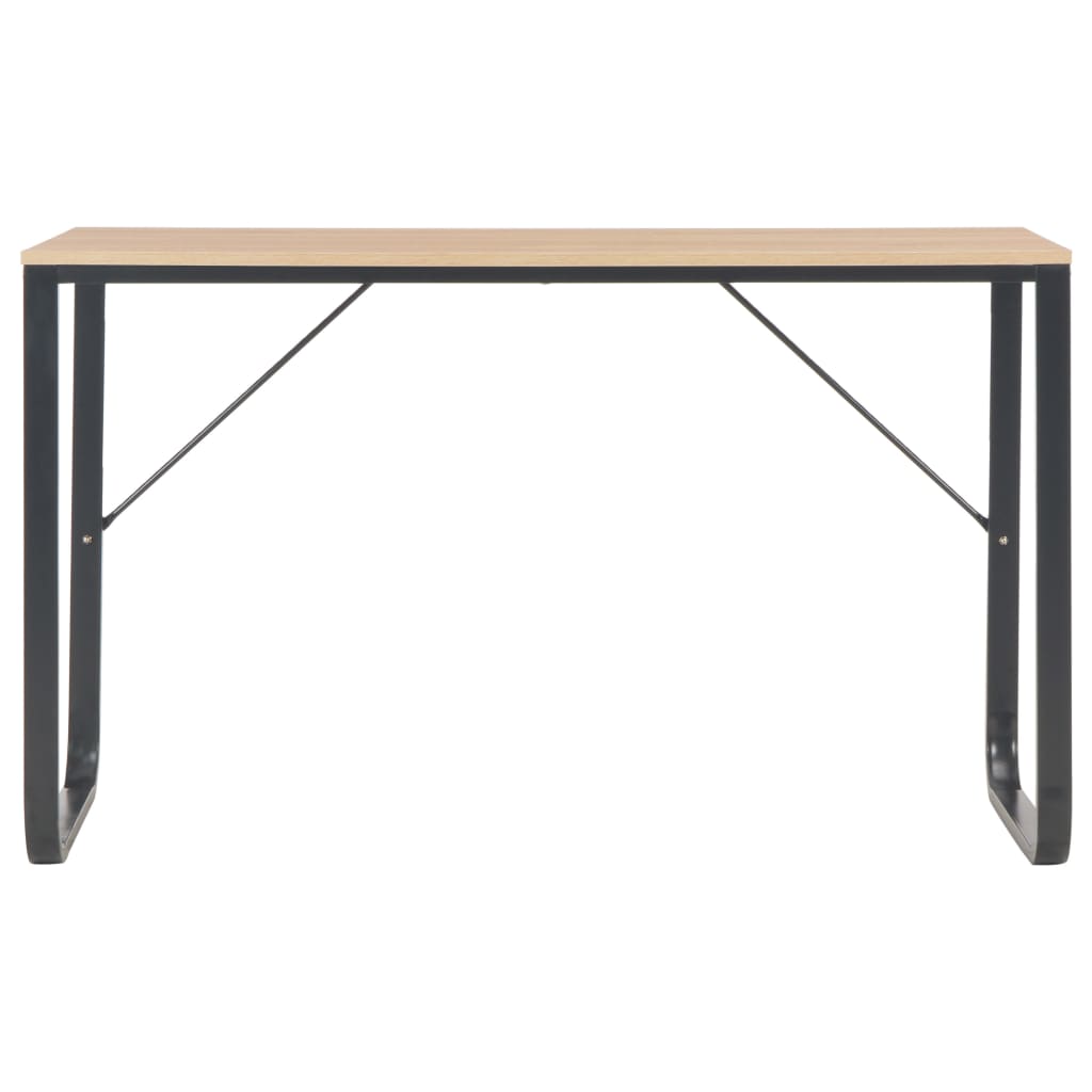 Scrivania per Computer Nera e Rovere 120x60x73 cm