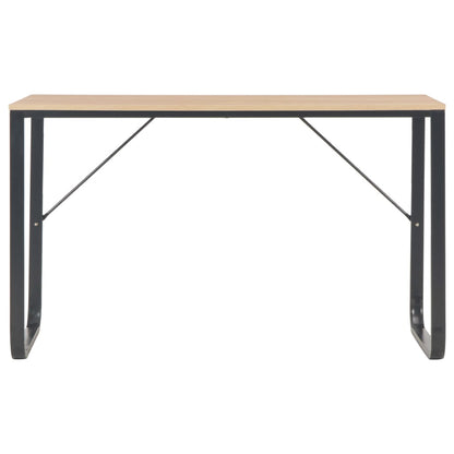 Scrivania per Computer Nera e Rovere 120x60x73 cm
