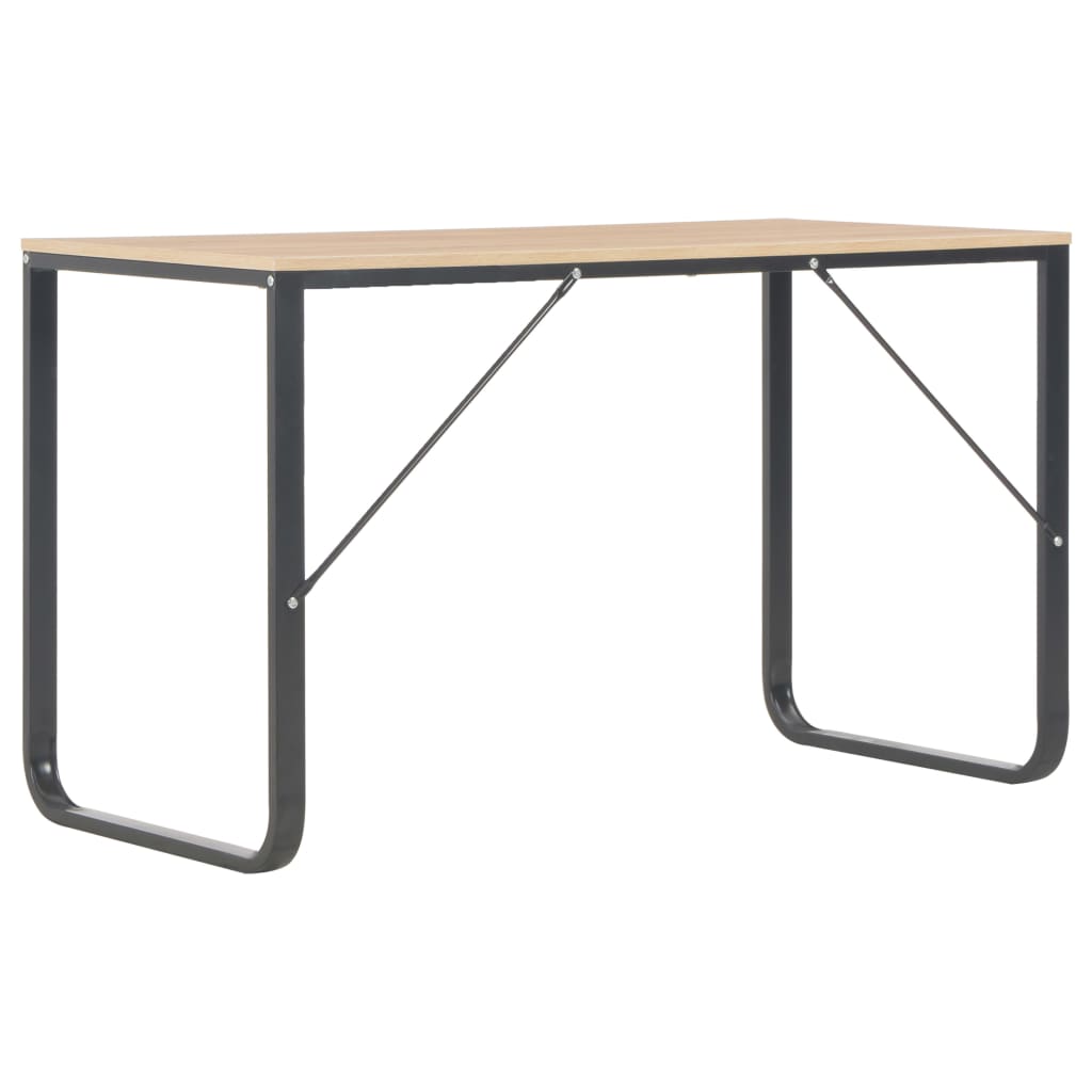 Scrivania per Computer Nera e Rovere 120x60x73 cm