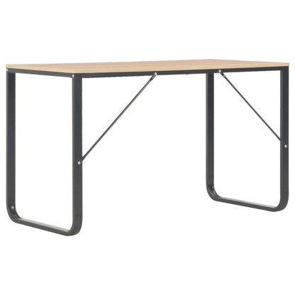 Scrivania per Computer Nera e Rovere 120x60x73 cm