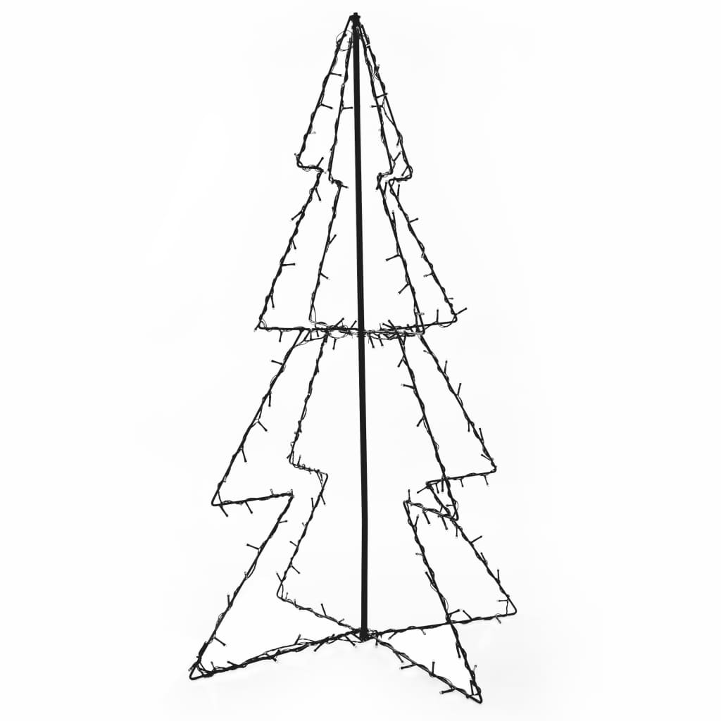 Albero di Natale a Cono 160 LED per Interni Esterni 78x120 cm