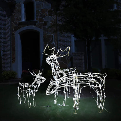 Decorazioni di Natale a Forma di Renne 3 pz 229 LED