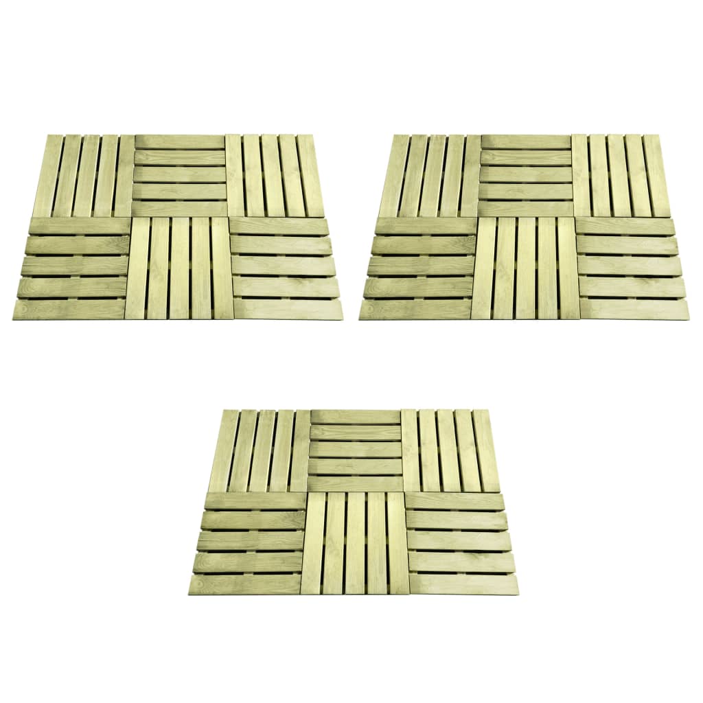 Piastrelle per Esterni 18 pz 50x50 cm in Legno Verde