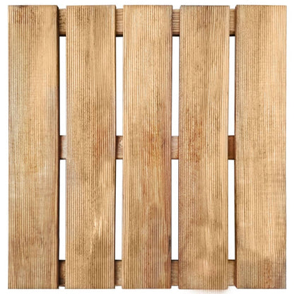 Piastrelle per Esterni 12 pz 50x50 cm in Legno Marrone