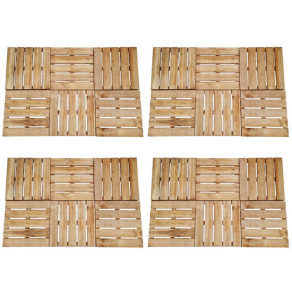 Piastrelle per Esterni 24 pz 50x50 cm in Legno Marrone