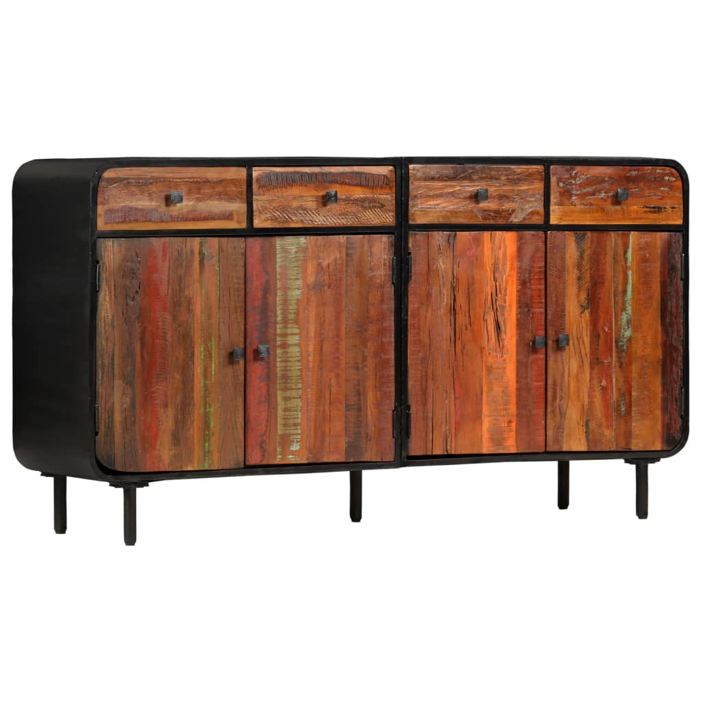 Credenza in Legno Massello di Recupero 140x35x76 cm