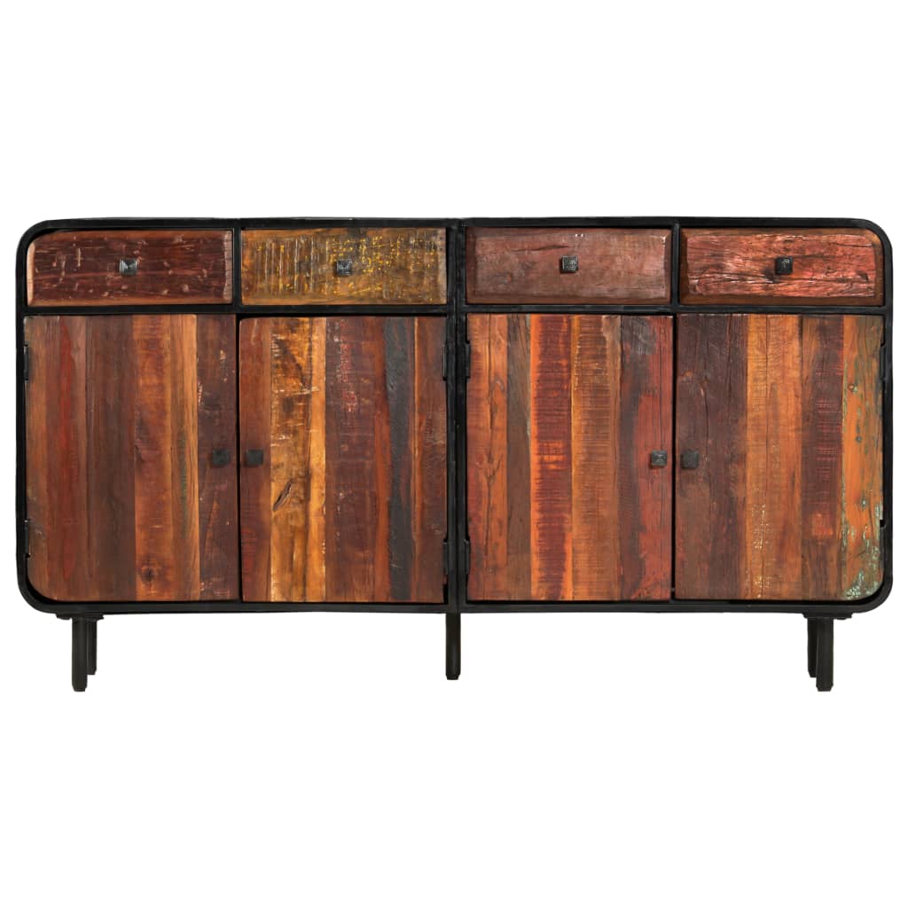 Credenza in Legno Massello di Recupero 140x35x76 cm