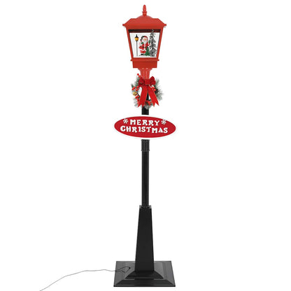 Lampione di Natale con Babbo Natale 180 cm LED