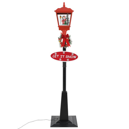 Lampione di Natale con Babbo Natale 180 cm LED