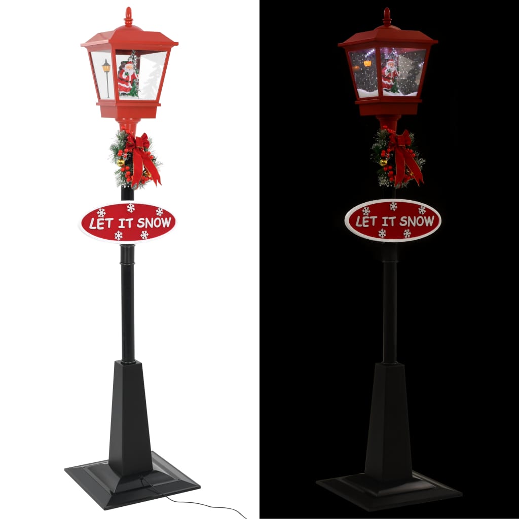 Lampione di Natale con Babbo Natale 180 cm LED