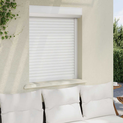 Persiana a rullo Bianco 80 x 100 cm Alluminio e poliuretano