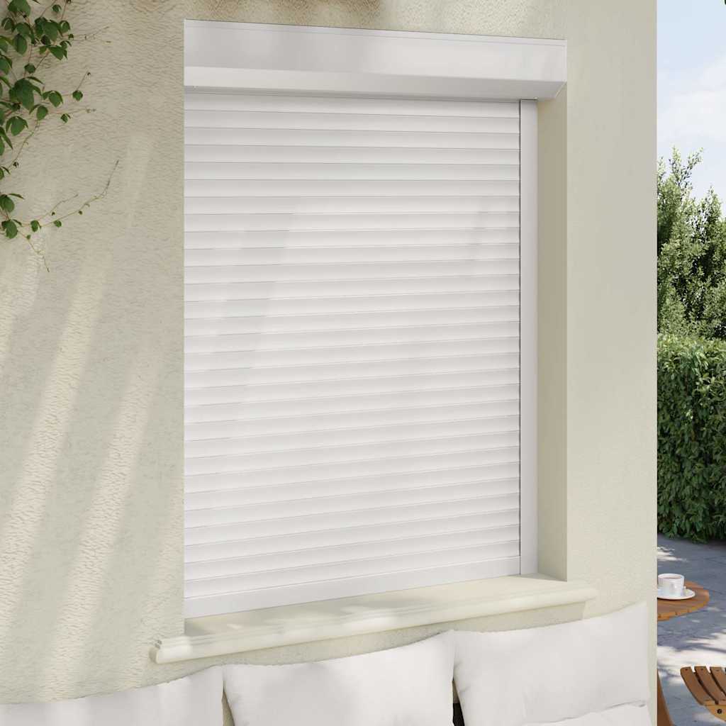 Tapparella Avvolgibile in Alluminio 100x130 cm Bianca