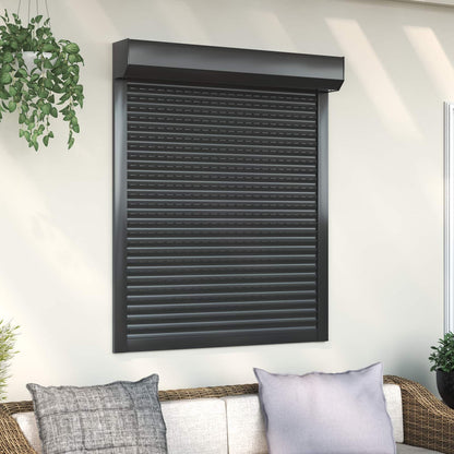 Persiana a rullo Antracite 100 x 120 cm Alluminio e poliuretano