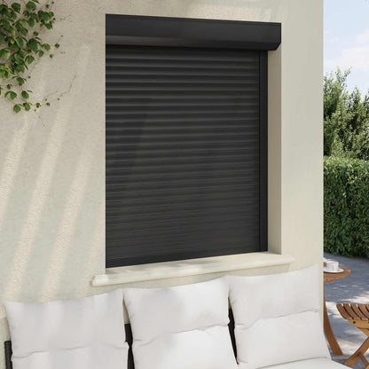 Persiana a rullo Antracite 100 x 120 cm Alluminio e poliuretano