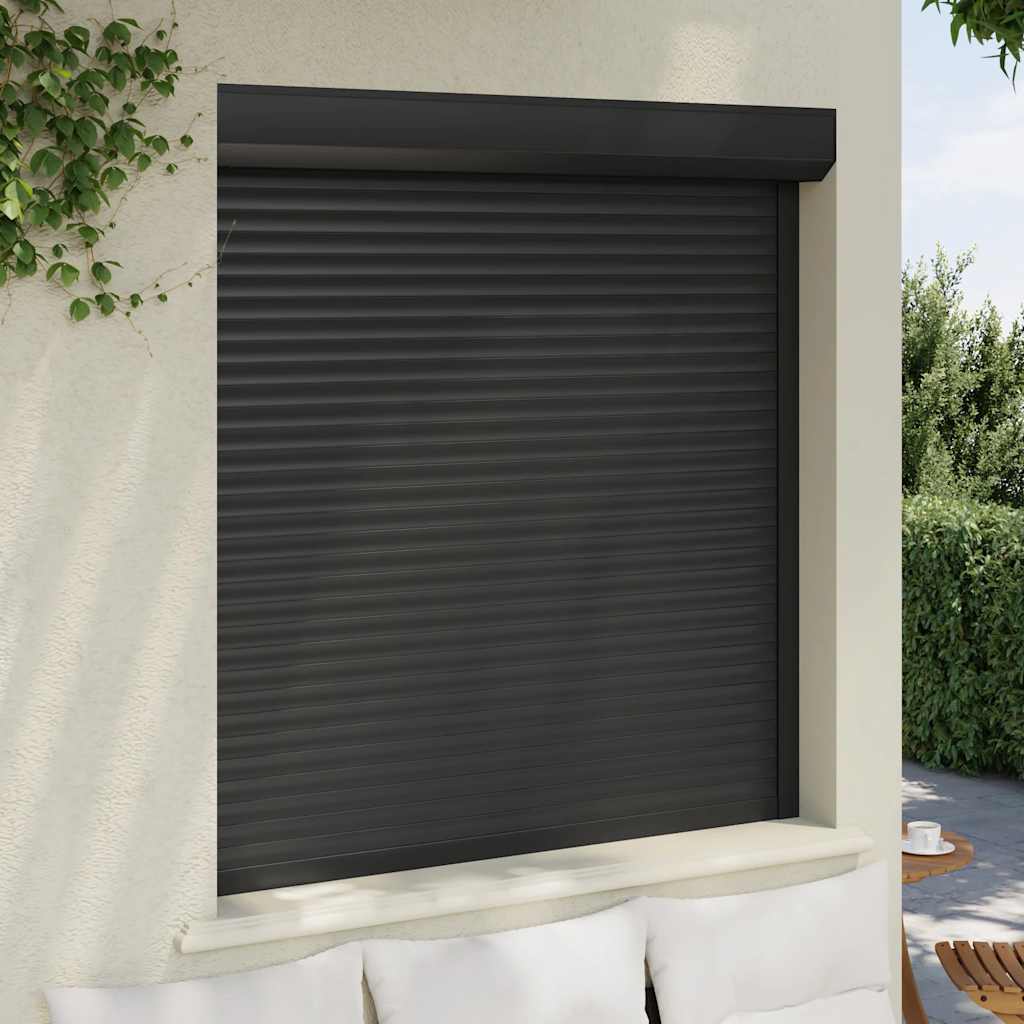 Tapparella Avvolgibile in Alluminio 130x140 cm Antracite