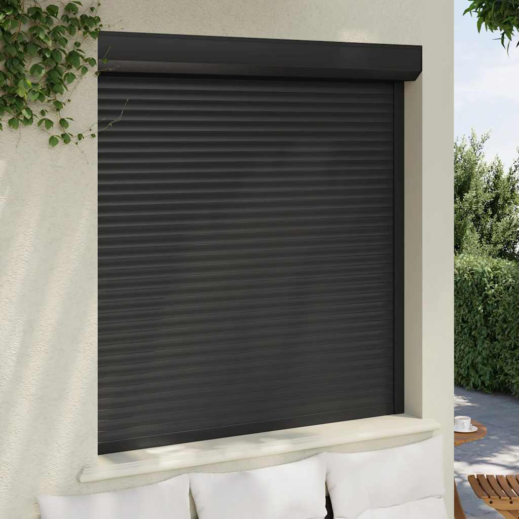 Tapparella Avvolgibile in Alluminio 140x150 cm Antracite