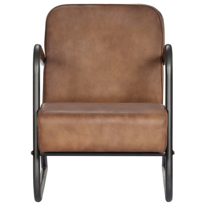 Poltrona Relax Marrone Chiaro in Vera Pelle