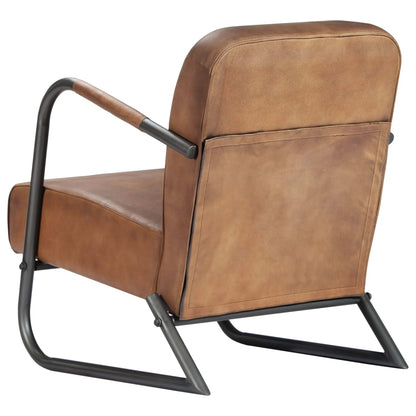 Poltrona Relax Marrone Chiaro in Vera Pelle