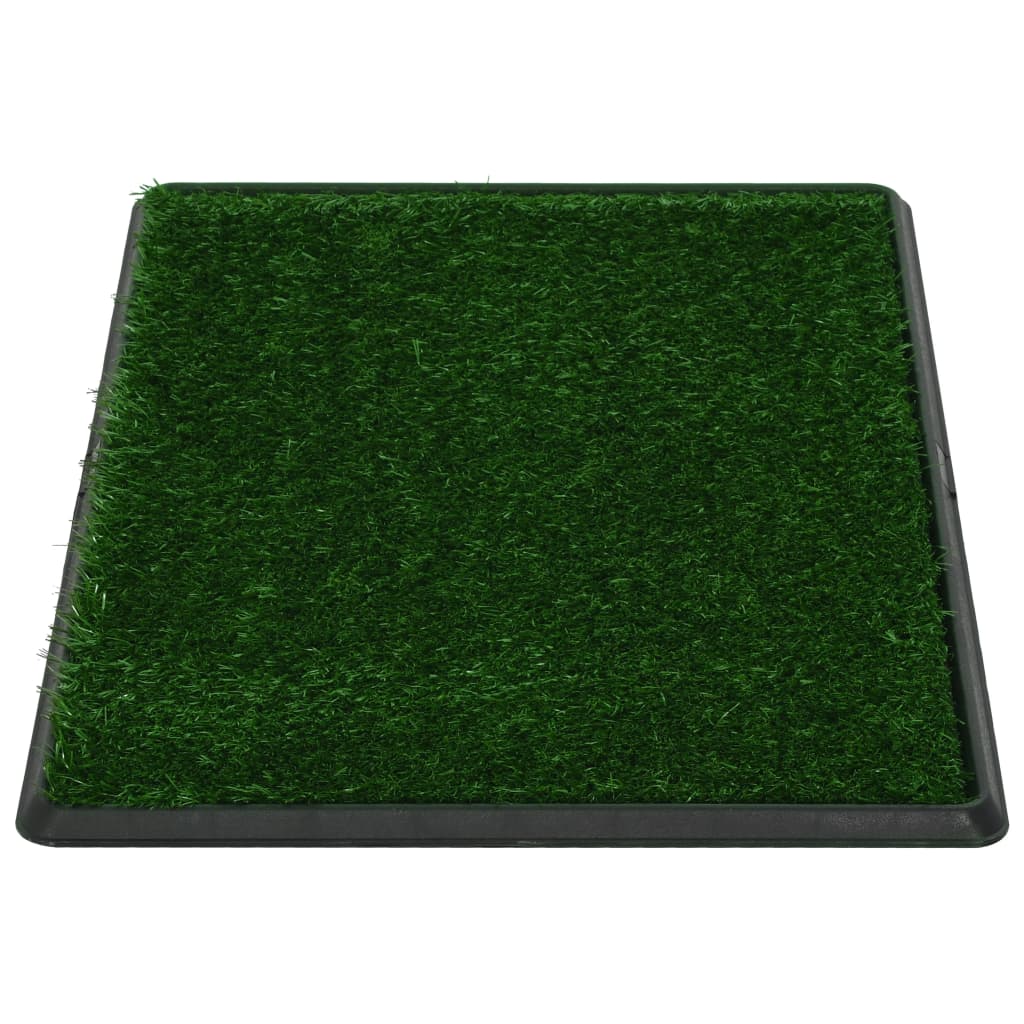 Toilette Animali 2pz Vassoio e Prato Finto Verde 76x51x3cm WC