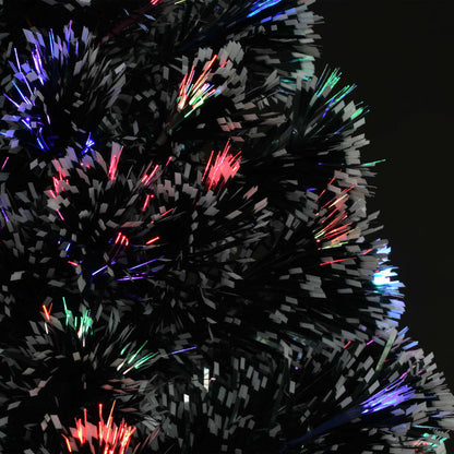 Albero di Natale Preilluminato con Supporto e LED 120 cm Fibra Ottica
