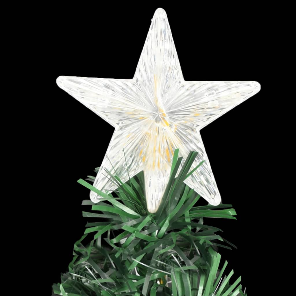 Albero di Natale Preilluminato con Supporto e LED 240 cm Fibra Ottica