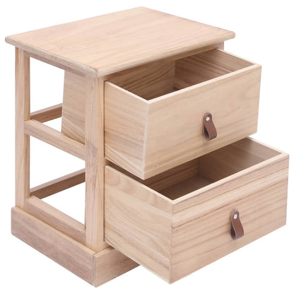 Comodino 38x28x45 cm in Legno di Paulonia