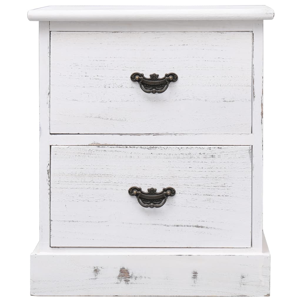 Comodini 2 pz Bianchi 38x28x45 cm in Legno di Paulownia