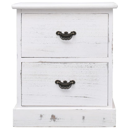 Comodini 2 pz Bianchi 38x28x45 cm in Legno di Paulownia