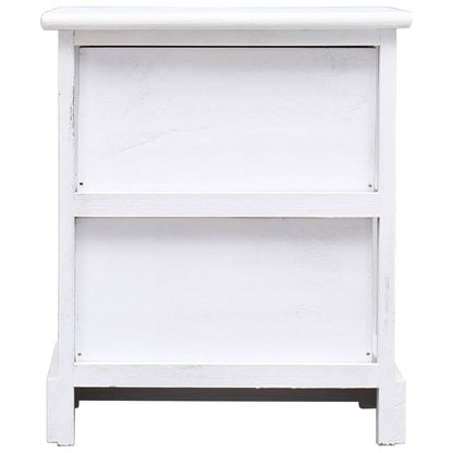 Comodini 2 pz Bianchi 38x28x45 cm in Legno di Paulownia