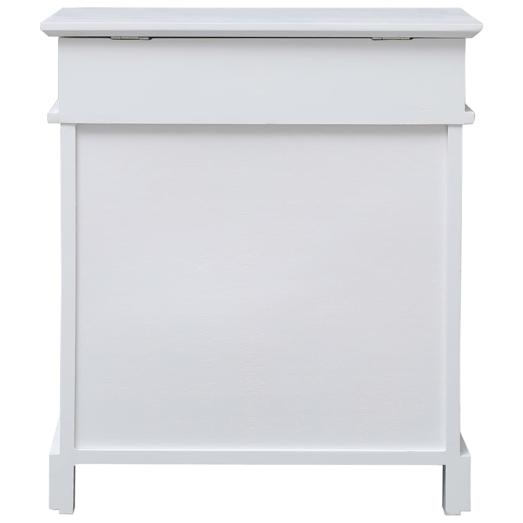 Scarpiera Bianca 50x28x58 cm in Legno di Paulownia