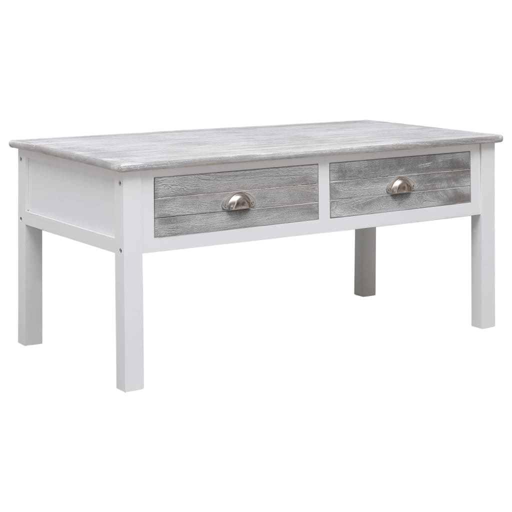 Tavolino da Salotto Grigio 100x50x45 cm in Legno