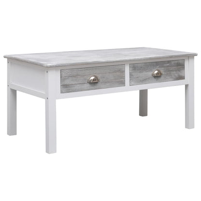 Tavolino da Salotto Grigio 100x50x45 cm in Legno
