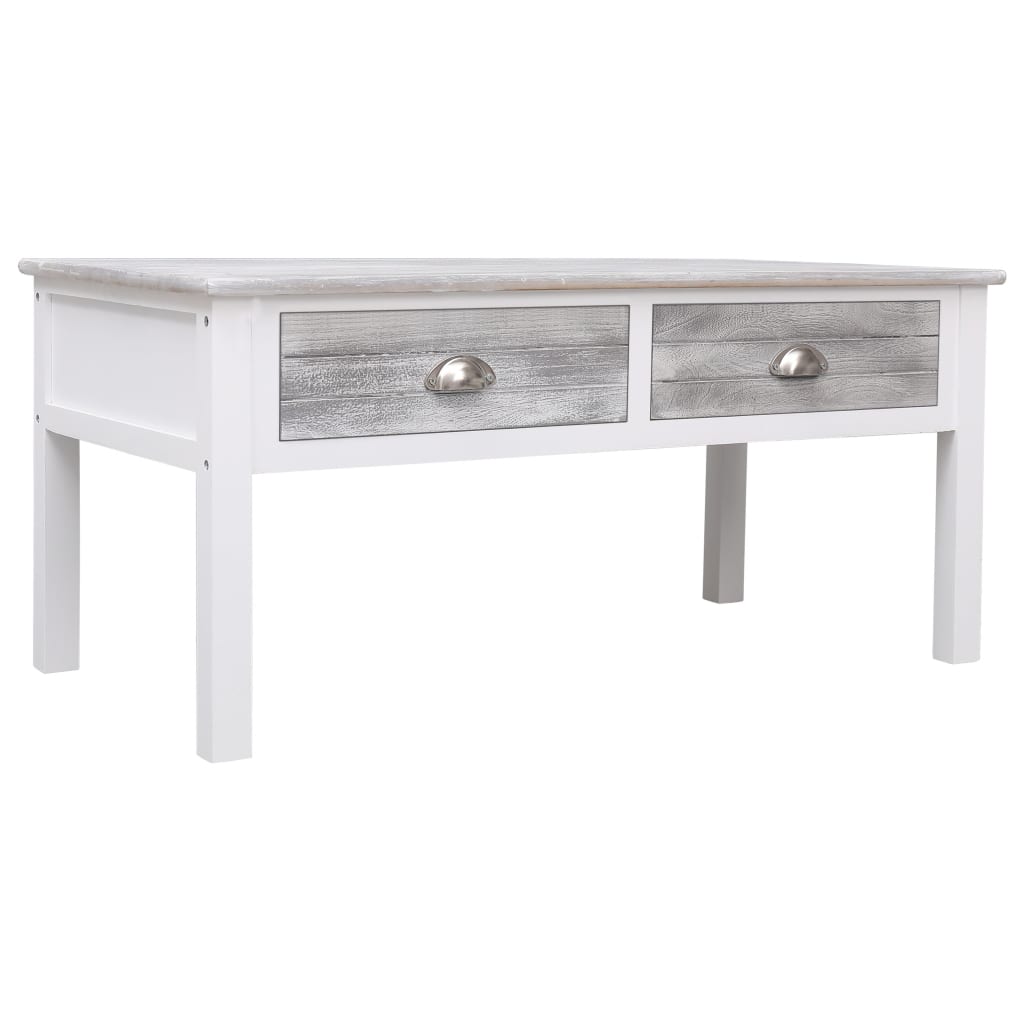 Tavolino da Salotto Grigio 100x50x45 cm in Legno