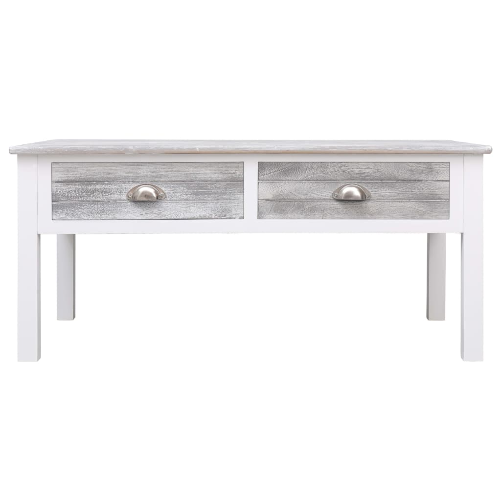 Tavolino da Salotto Grigio 100x50x45 cm in Legno