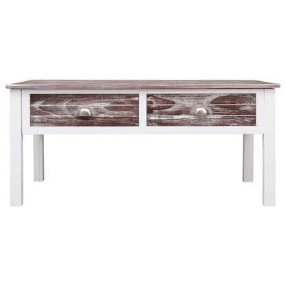 Tavolino da Salotto Marrone 100x50x45 cm in Legno