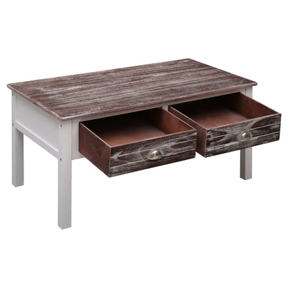 Tavolino da Salotto Marrone 100x50x45 cm in Legno