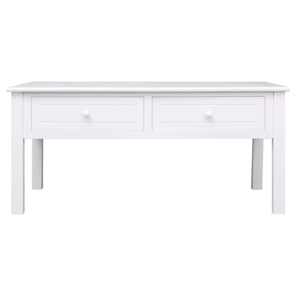 Tavolino da Salotto Bianco 100x50x45 cm in Legno