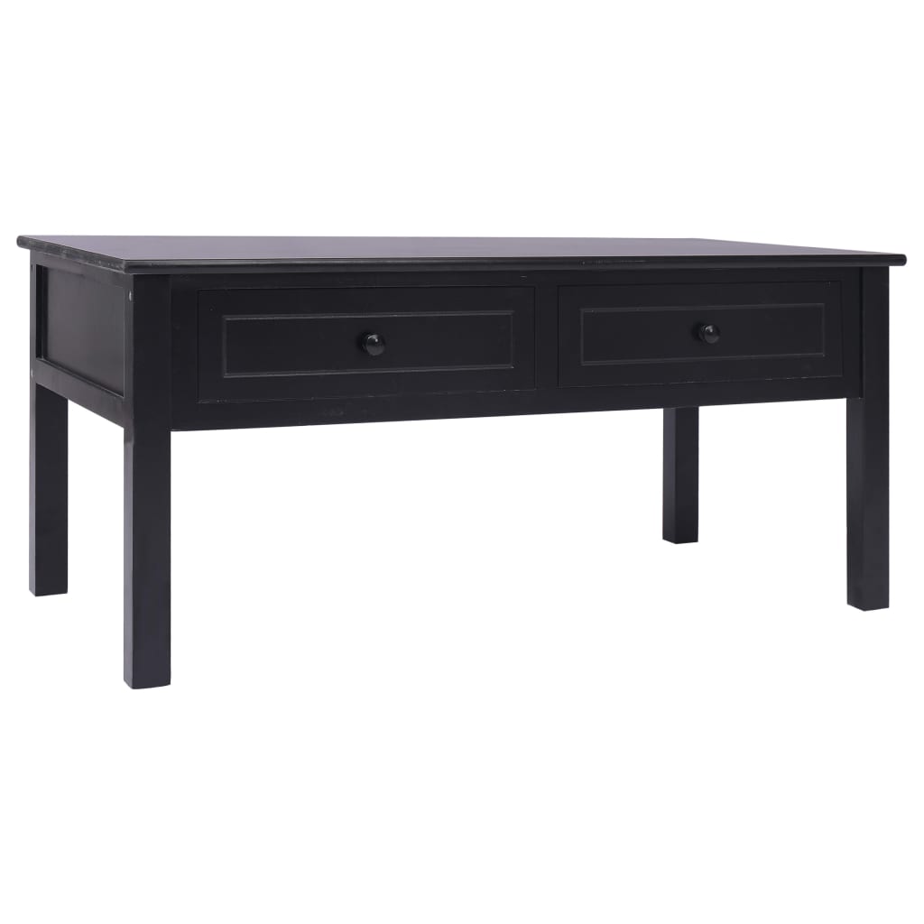 Tavolino da Salotto Nero 100x50x45 cm in Legno