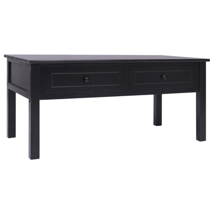 Tavolino da Salotto Nero 100x50x45 cm in Legno