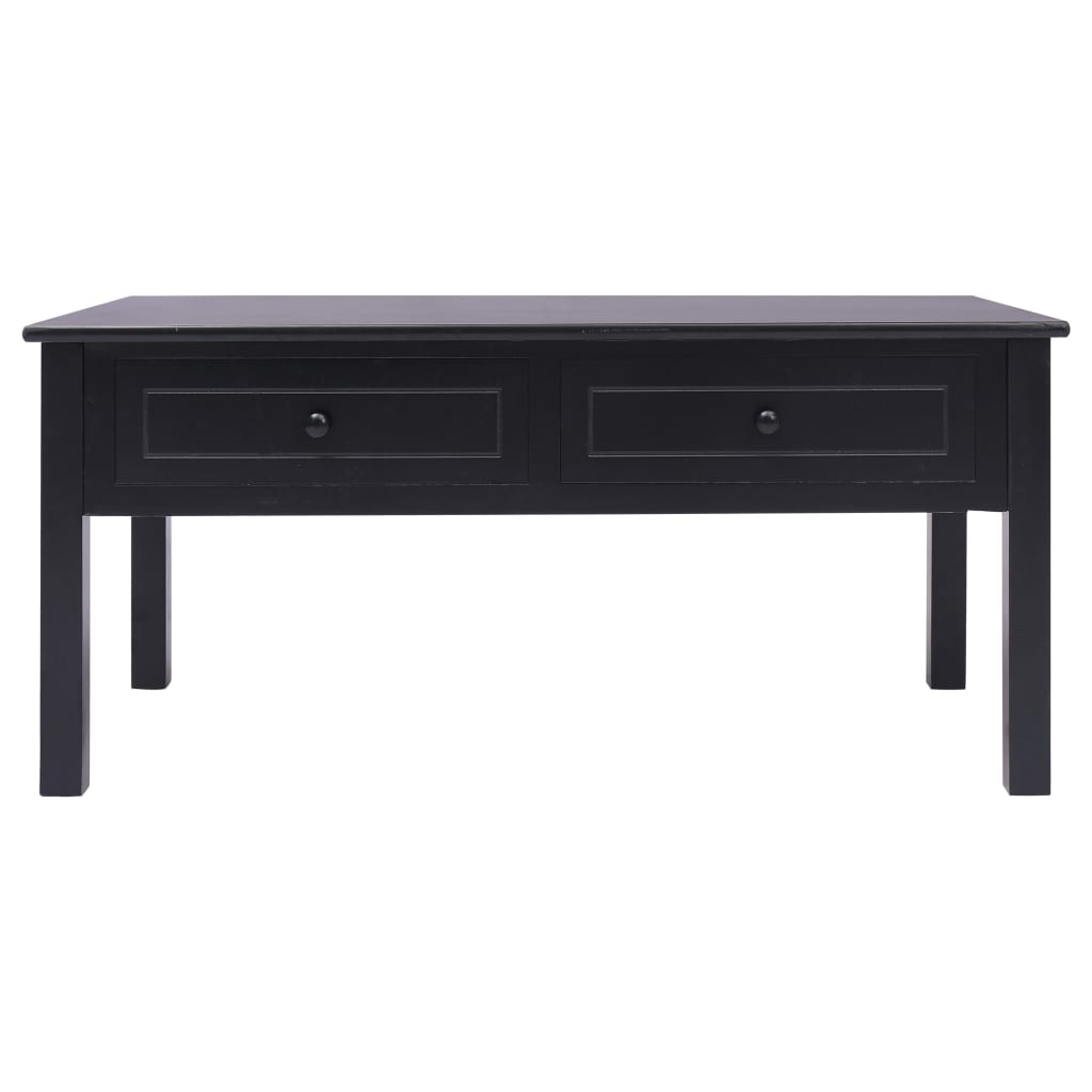Tavolino da Salotto Nero 100x50x45 cm in Legno