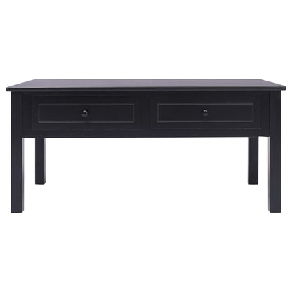 Tavolino da Salotto Nero 100x50x45 cm in Legno