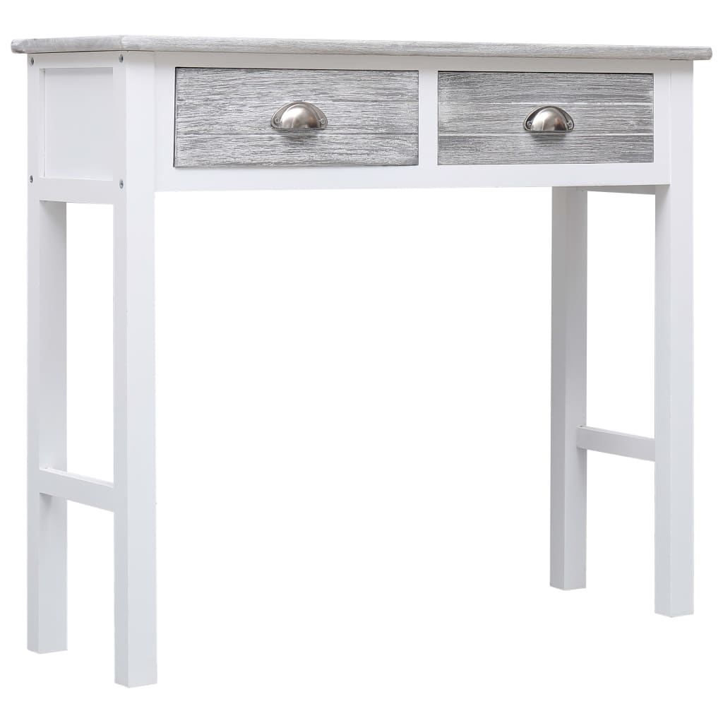 Tavolo Consolle Grigio 90x30x77 cm in Legno