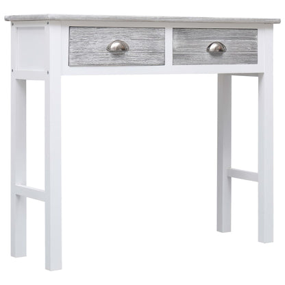 Tavolo Consolle Grigio 90x30x77 cm in Legno