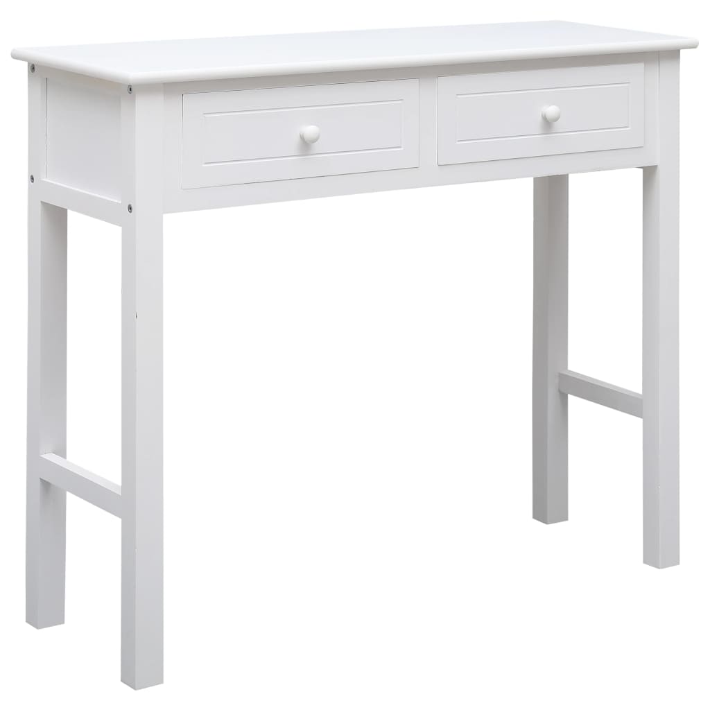 Tavolo Consolle Bianco 90x30x77 cm in Legno