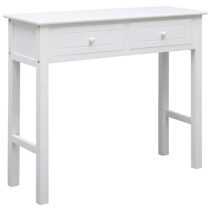 Tavolo Consolle Bianco 90x30x77 cm in Legno