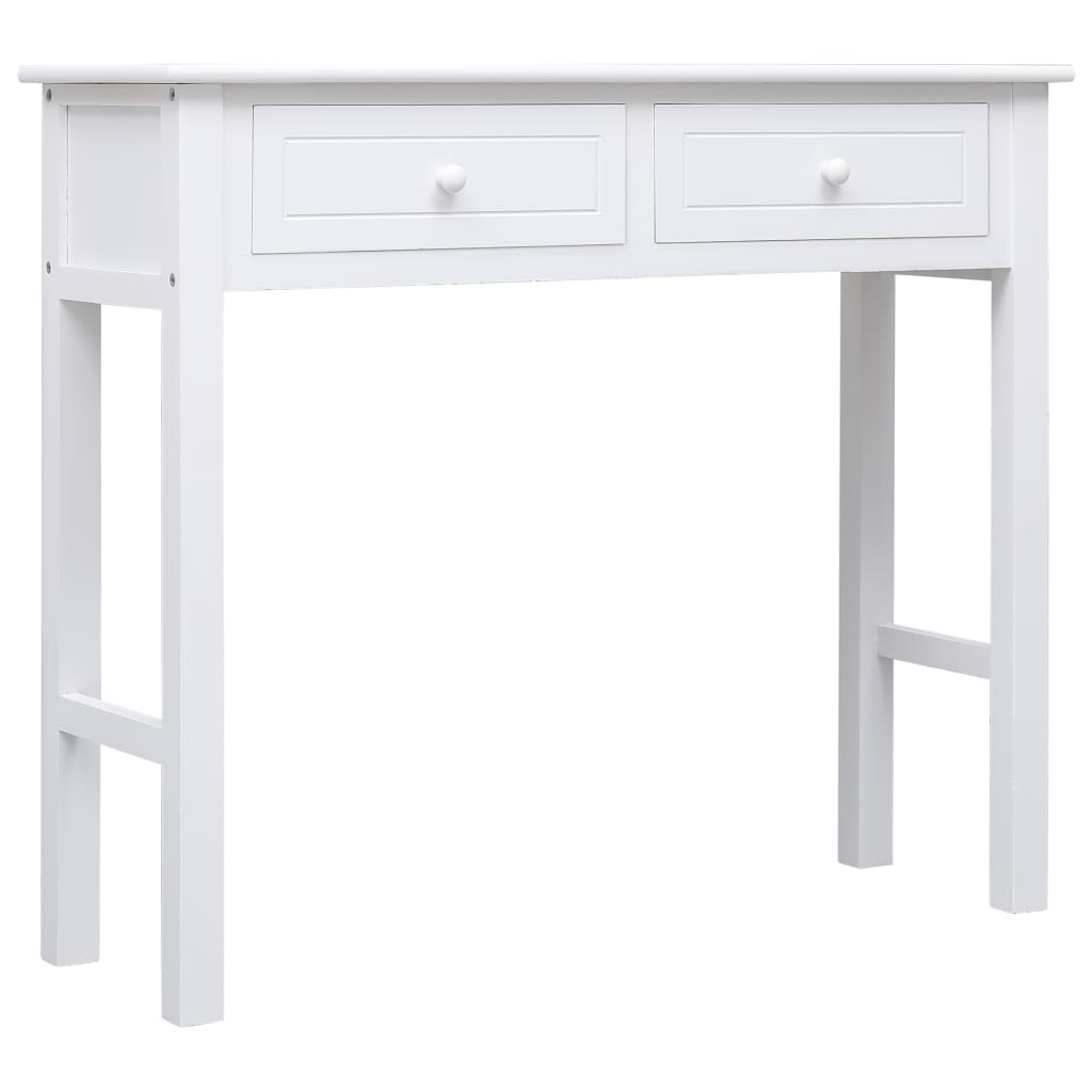 Tavolo Consolle Bianco 90x30x77 cm in Legno